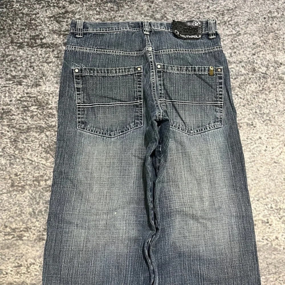 Vintage Southpole Jeans Mens 32x33 Blue Baggy Wide Leg Grunge Skater Y2K 2000s